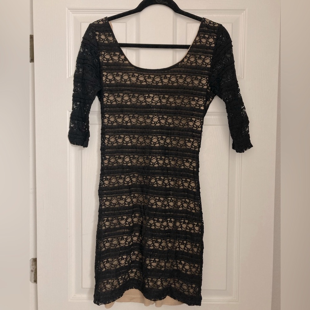 Lace Black cocktail dress